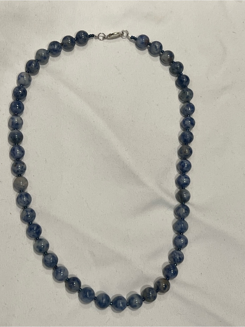 Sodalite sterling silver necklace